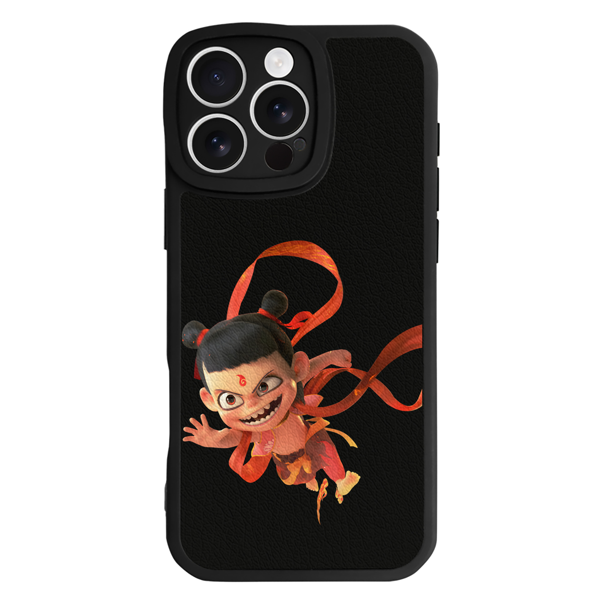 （画像用） Ne Zha 2 ナタ 魔童の大暴れ 【iPhone 16シリーズ対応】シリコンスマホケース（レザー調） 材質：シリコン